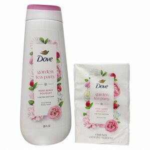 Dove Limited Edition ROSE BERRY BOUQUET Body Wash and Bar Soap (4) - NEW